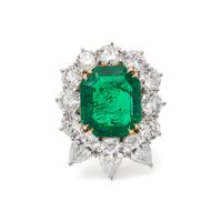 HARRY WINSTON, JACQUES TIMEY, COLOMBIAN EMERALD AND DIAMOND PENDANT/BROOCH
