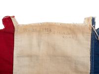 [TEXTILES - FOOTBALL] Patriotic bunting from NFL Championship bet. NY Giants and Balt. Colts, 1958.