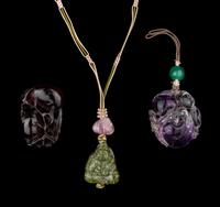 Three Chinese Carved Pendants