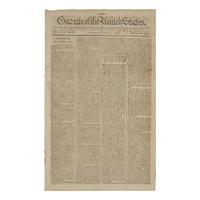 [Washington, George] President Washington's Second Inaugural Address, in the Gazette of the United States