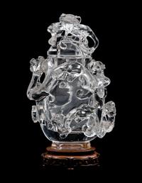 A Carved Rock Crystal Covered Vase