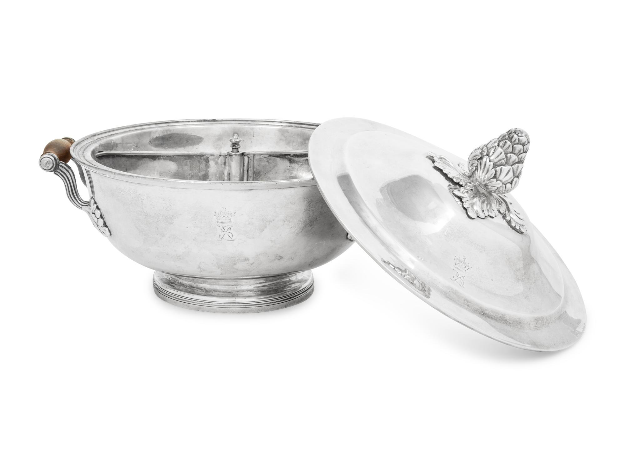 A George III Silver Divided Warming Dish