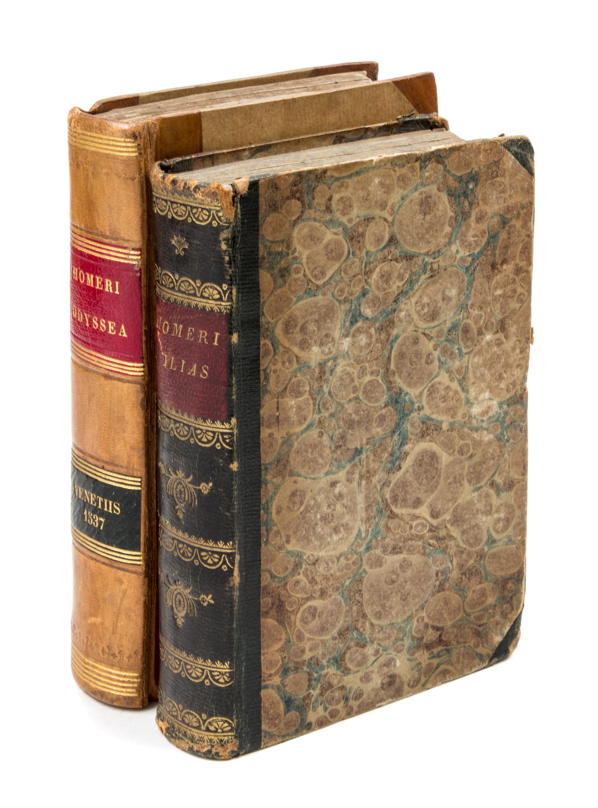 (HOMER) DIVUS, ANDREAS, trans. Odyssea [and] Ilias. Venice: Burgofrancho, 1536 and 1537. 2 works, Latin translations