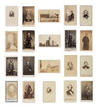 [CIVIL WAR]. A large collection of CDVs descended directly in the family of Vice President Hannibal Hamlin, incl. portraits of Hamlin family members, Civil War officers, politicians, artists, and celebrities.