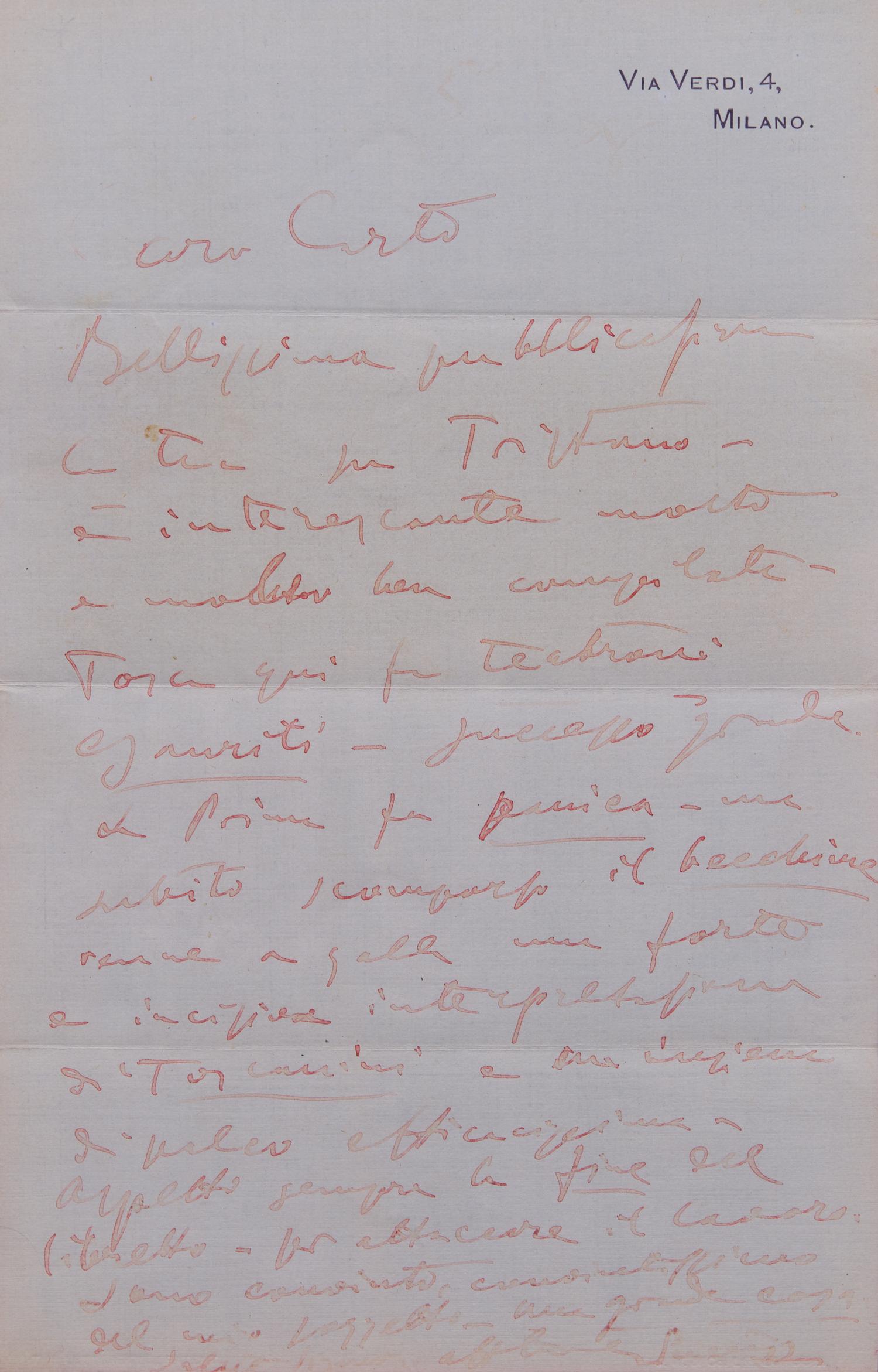 [Music] Puccini, Giacomo. Group of 2 Signed Items