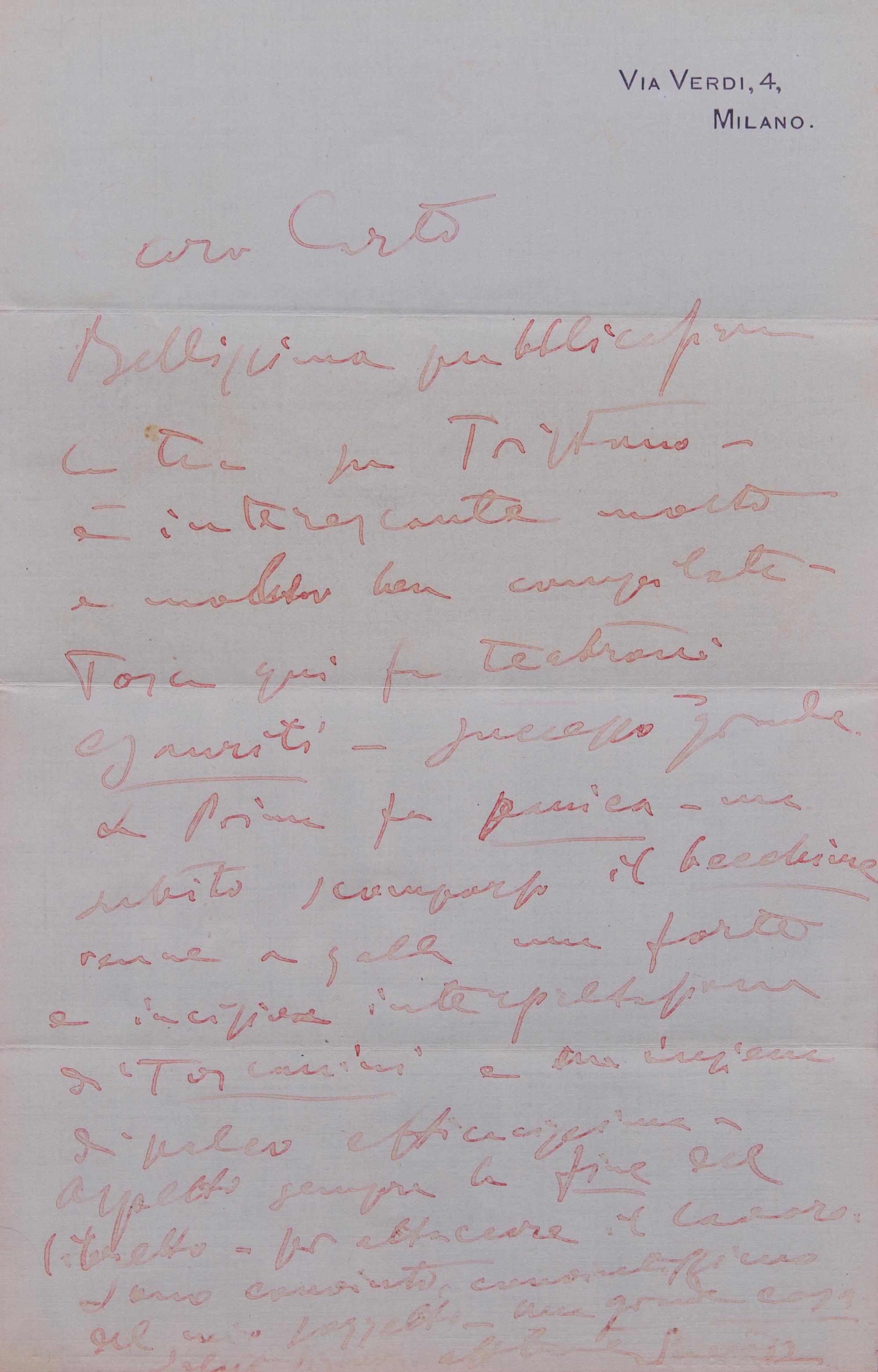 [Music] Puccini, Giacomo. Group of 2 Signed Items