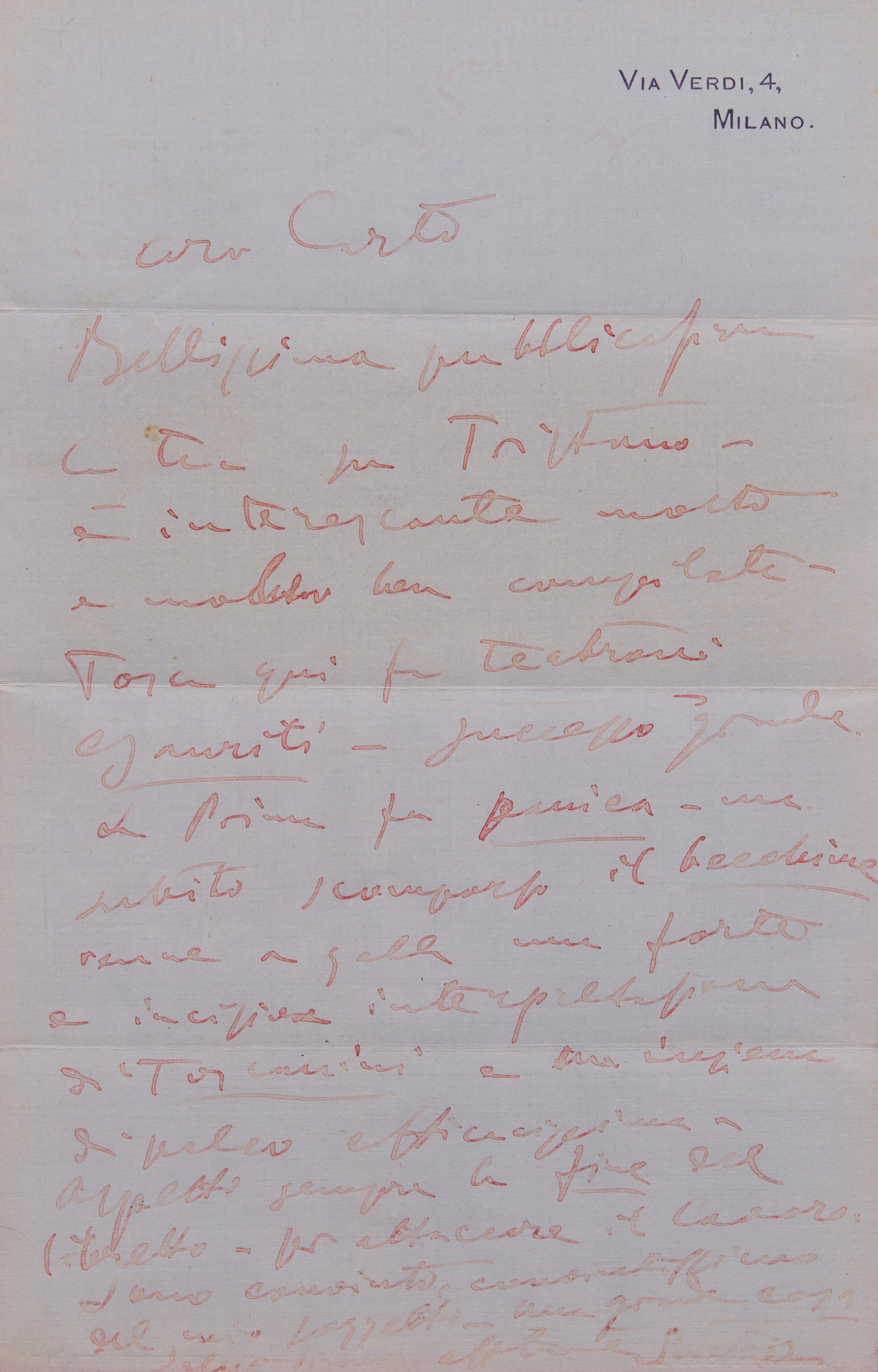 [Music] Puccini, Giacomo. Group of 2 Signed Items