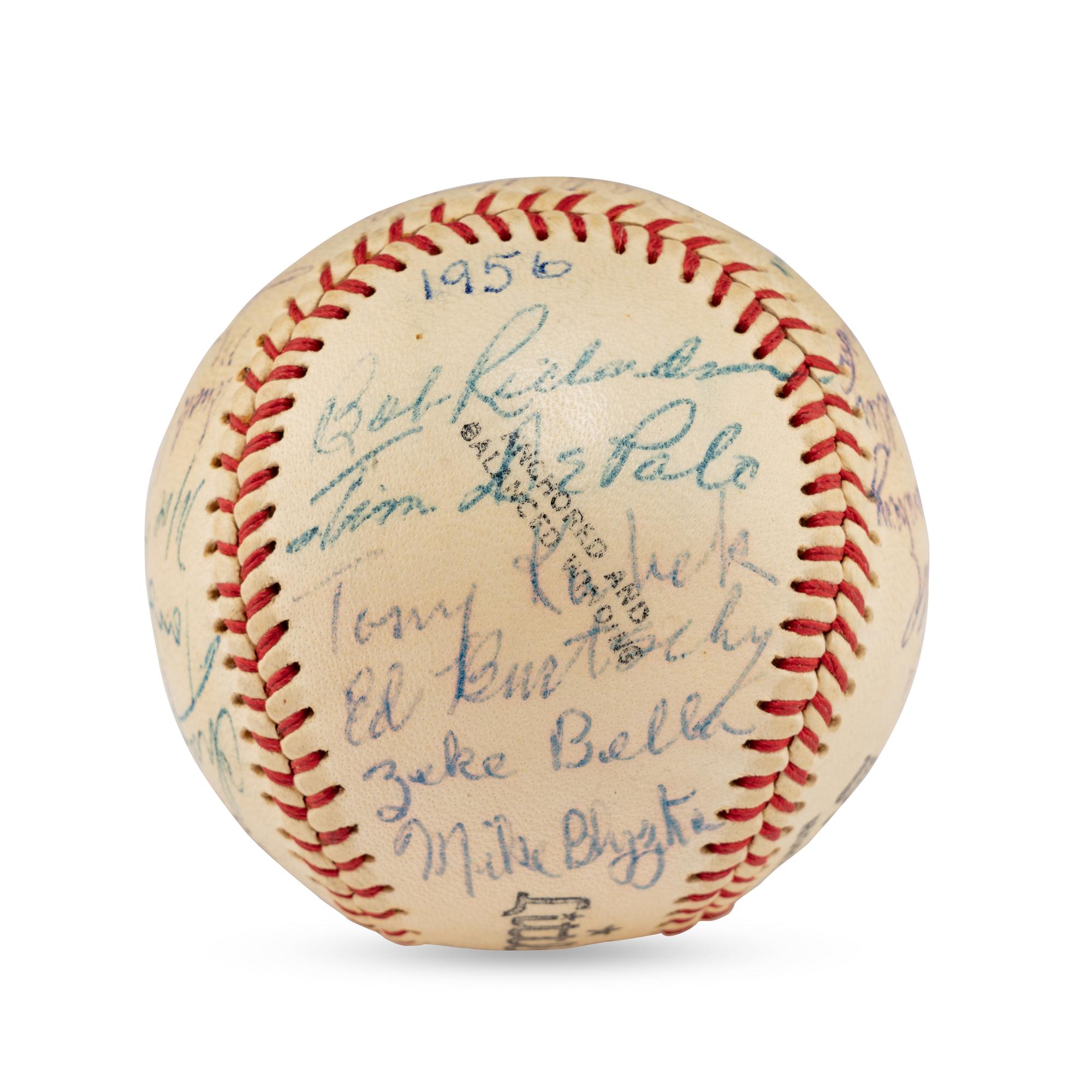 A 1956 Denver Bears Team Signed Autograph Baseball