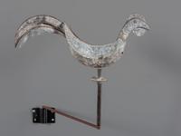 A Cut and Molded Tin-Sheet Metal Rooster Weathervane