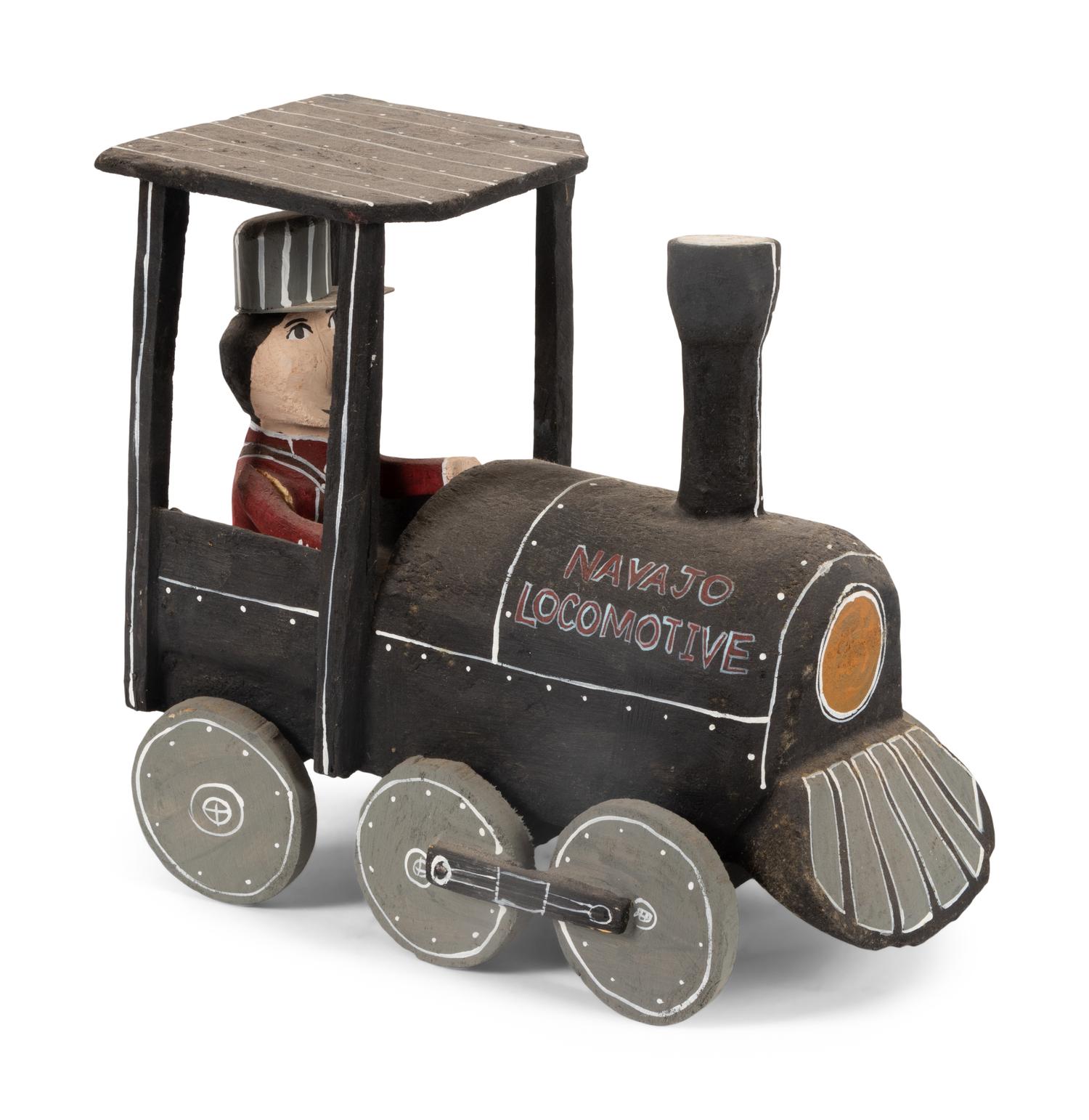 Carved Navajo Locomotive and Hot Rod