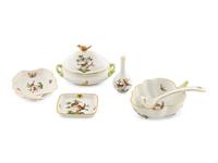 A Herend Porcelain Rothschild Bird Table Service