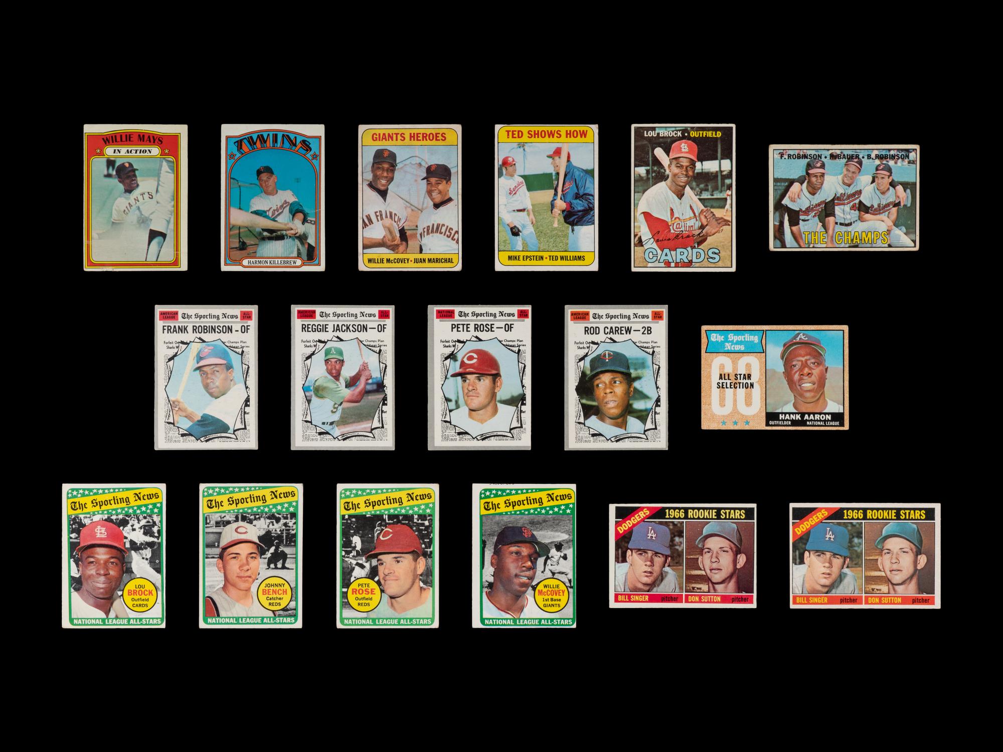 A Large Group of Over 2,600 Assorted 1960s-80s Topps Baseball Cards
