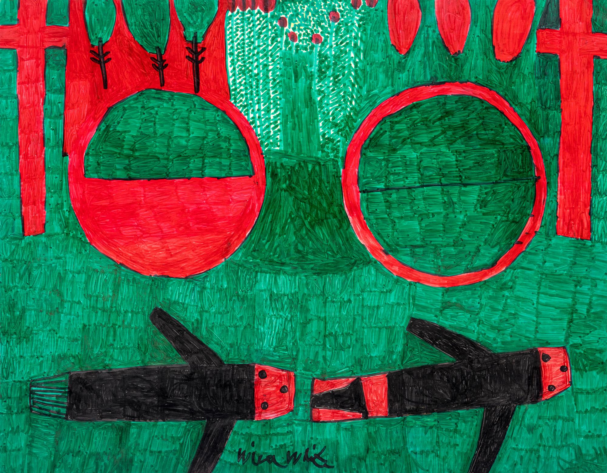 Untitled (Prehistoric Animals), Untitled (Prehistoric Enviornment) and Untitled (Prehistoric Enviornment) (three works)