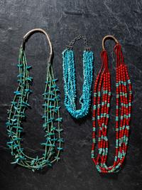 Pueblo and Southwestern-style Multi-strand Necklaces