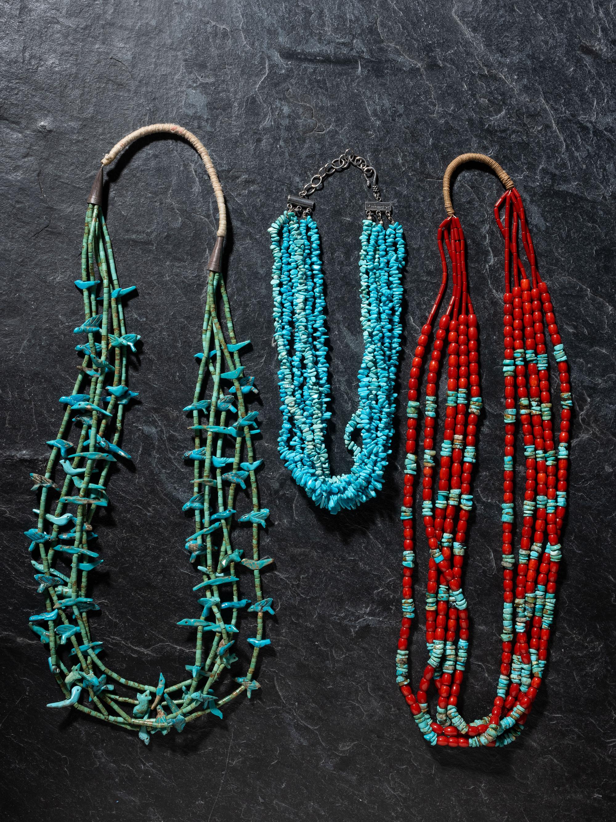 Pueblo and Southwestern-style Multi-strand Necklaces