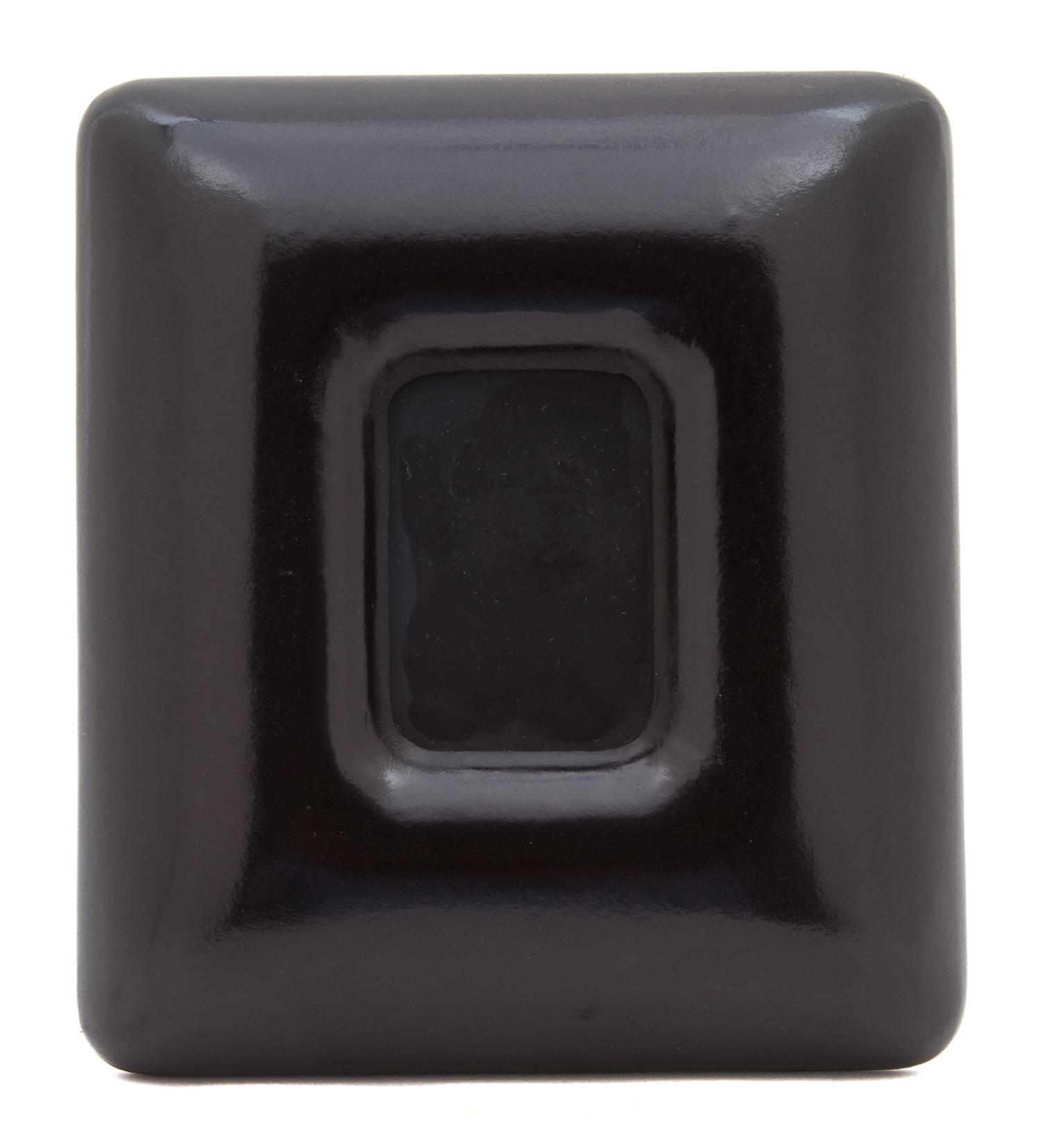 An Elsa Peretti for Tiffany & Co. Bombata Black Leather Frame, 7" x 6.5".