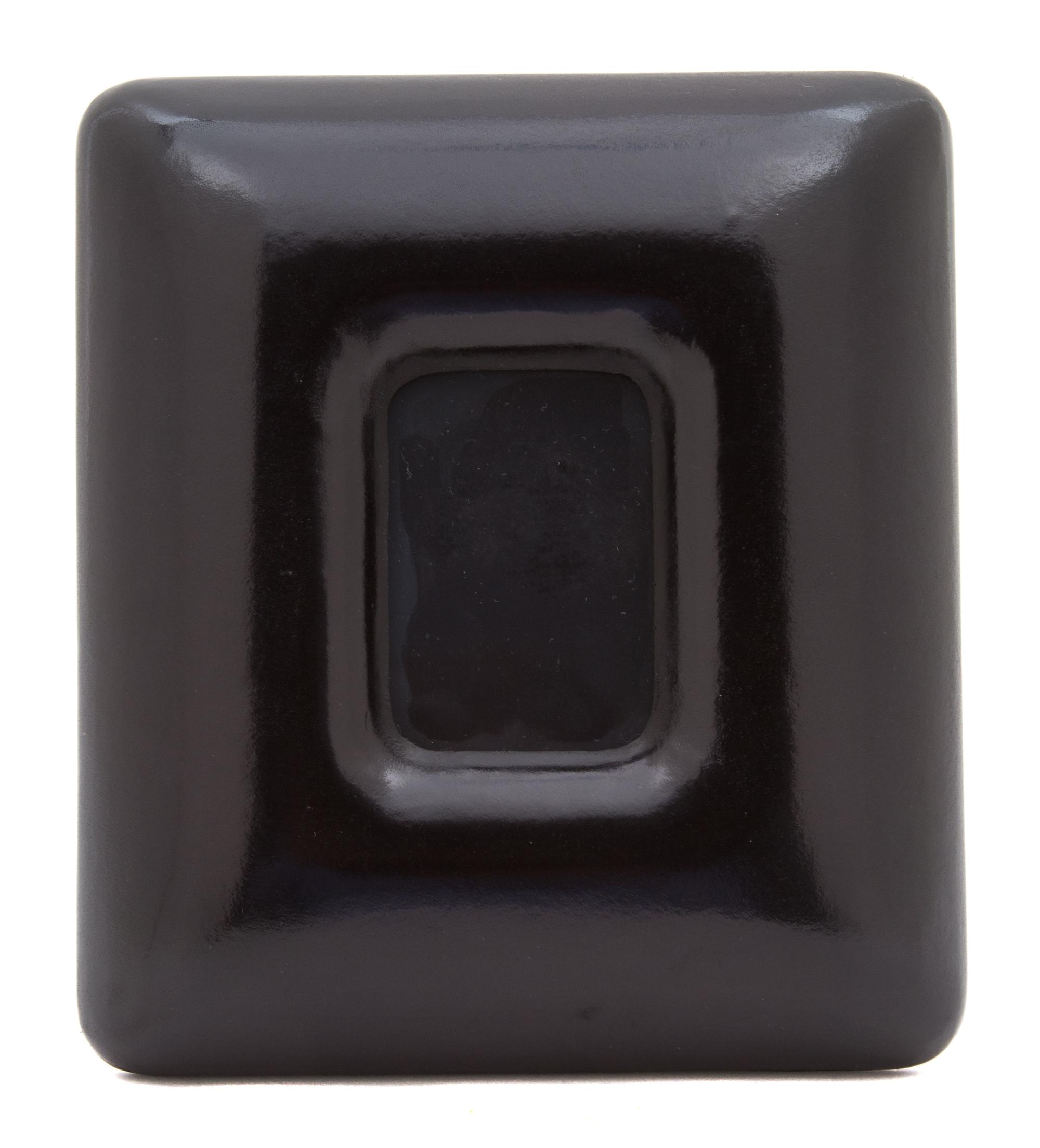 An Elsa Peretti for Tiffany & Co. Bombata Black Leather Frame, 7" x 6.5".
