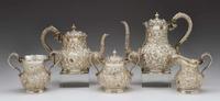 Sterling silver tea service jenkins & jenkins, baltimore, md, circa 1921