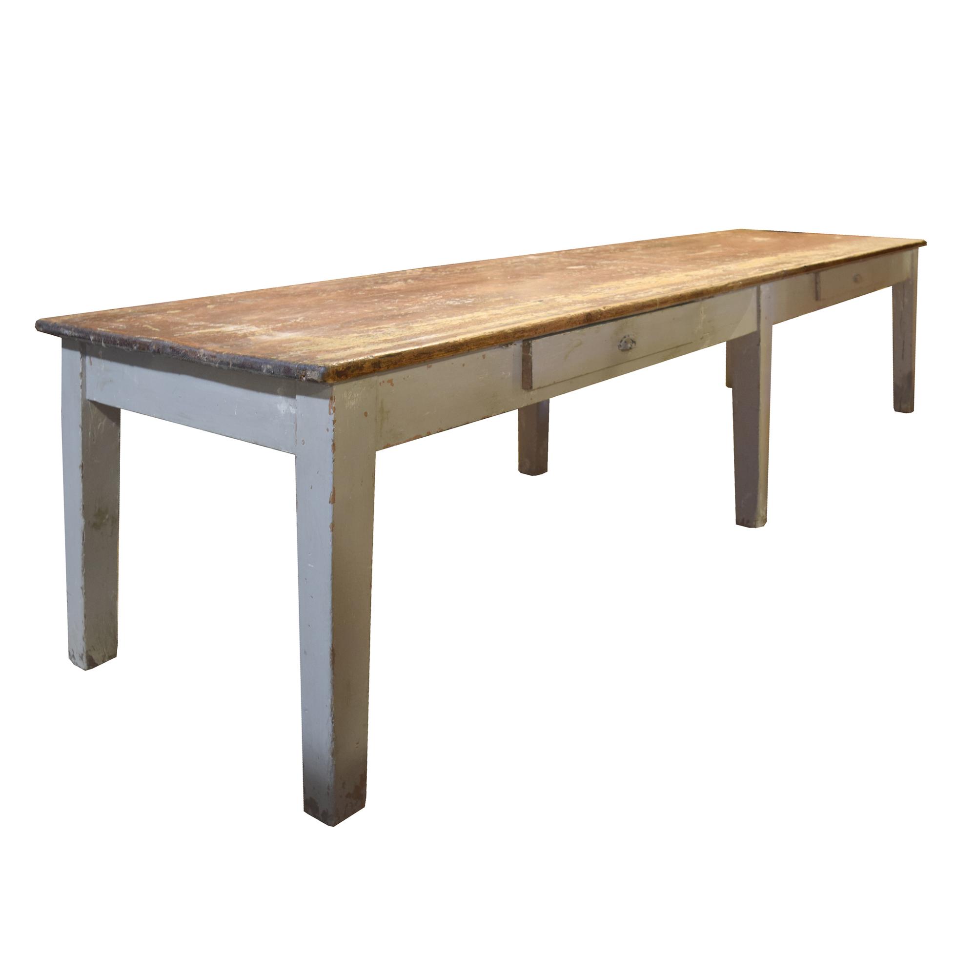 A Painted Six Leg Work Table 137.5" W x 38.5" D x 32.5" H — Italy, 20th Century