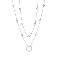 WHITE GOLD AND DIAMOND LONGCHAIN NECKLACE