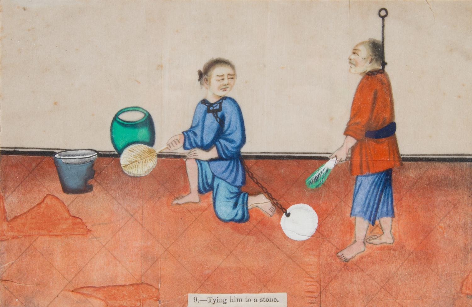 A Set of Eight Chinese Pith Paintings 19TH CENTURY Height of average image 5 1/2 x width 8 1/2 inches. — 19TH CENTURY