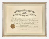 [Presidential] Roosevelt, Theodore: Partially-Printed Document, signed