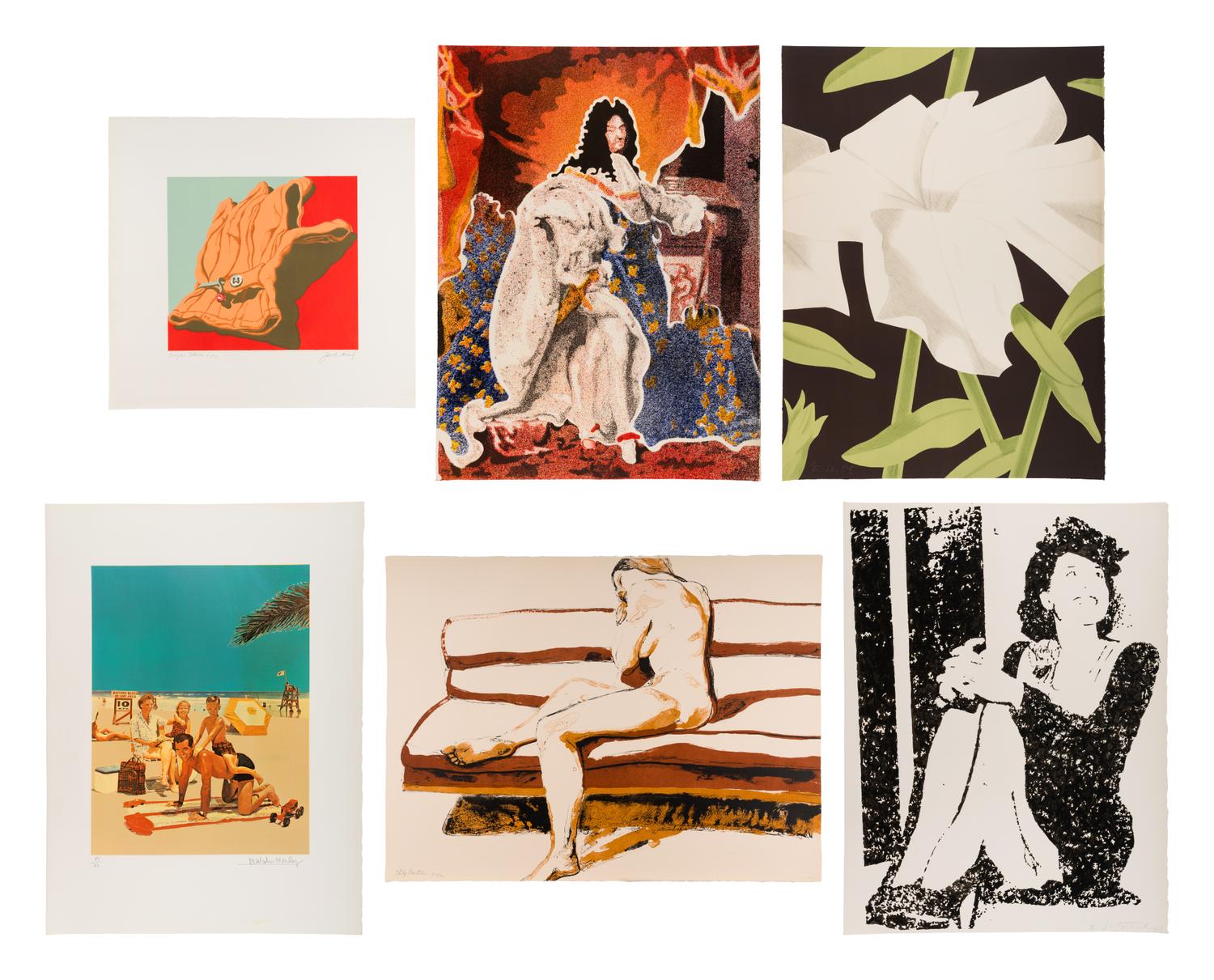 Six New York Artists Portfolio (complete portfolio of six) Including works by Alex Katz, Jack Beal, John Clem Clark, Malcom Morley, Bob Stanley, and Philip Pearlstein.