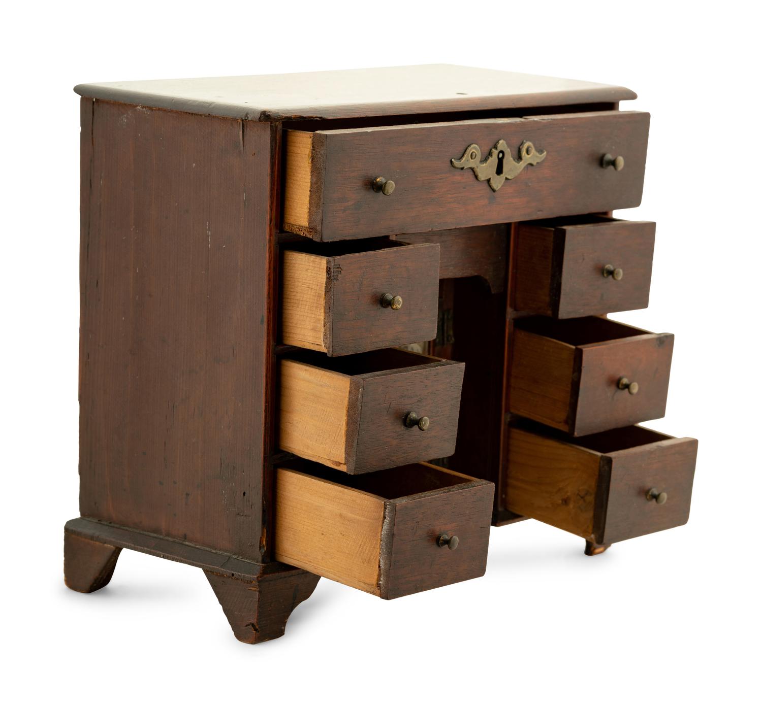 A George III Style Mahogany Diminutive Kneehole Desk