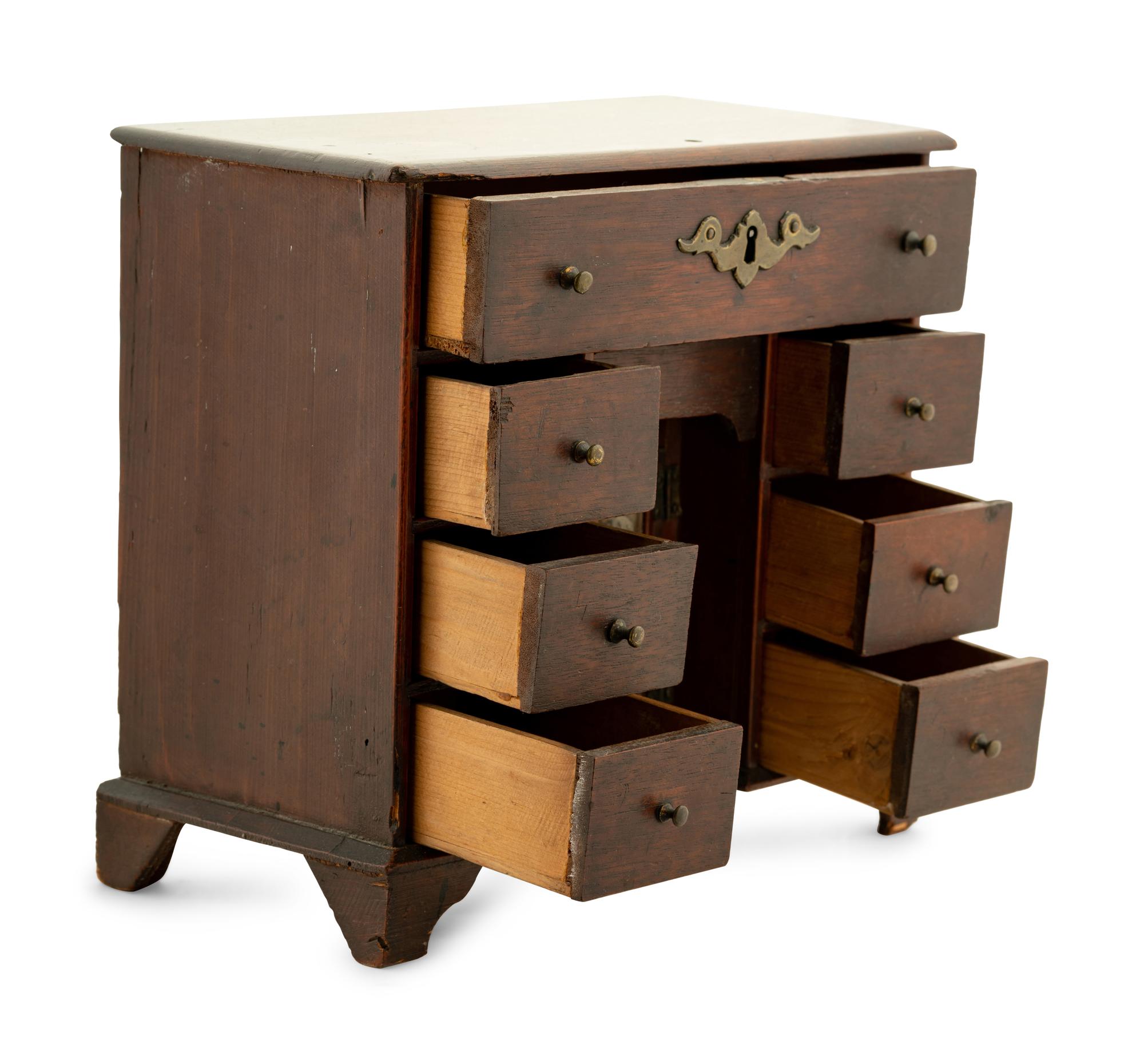 A George III Style Mahogany Diminutive Kneehole Desk