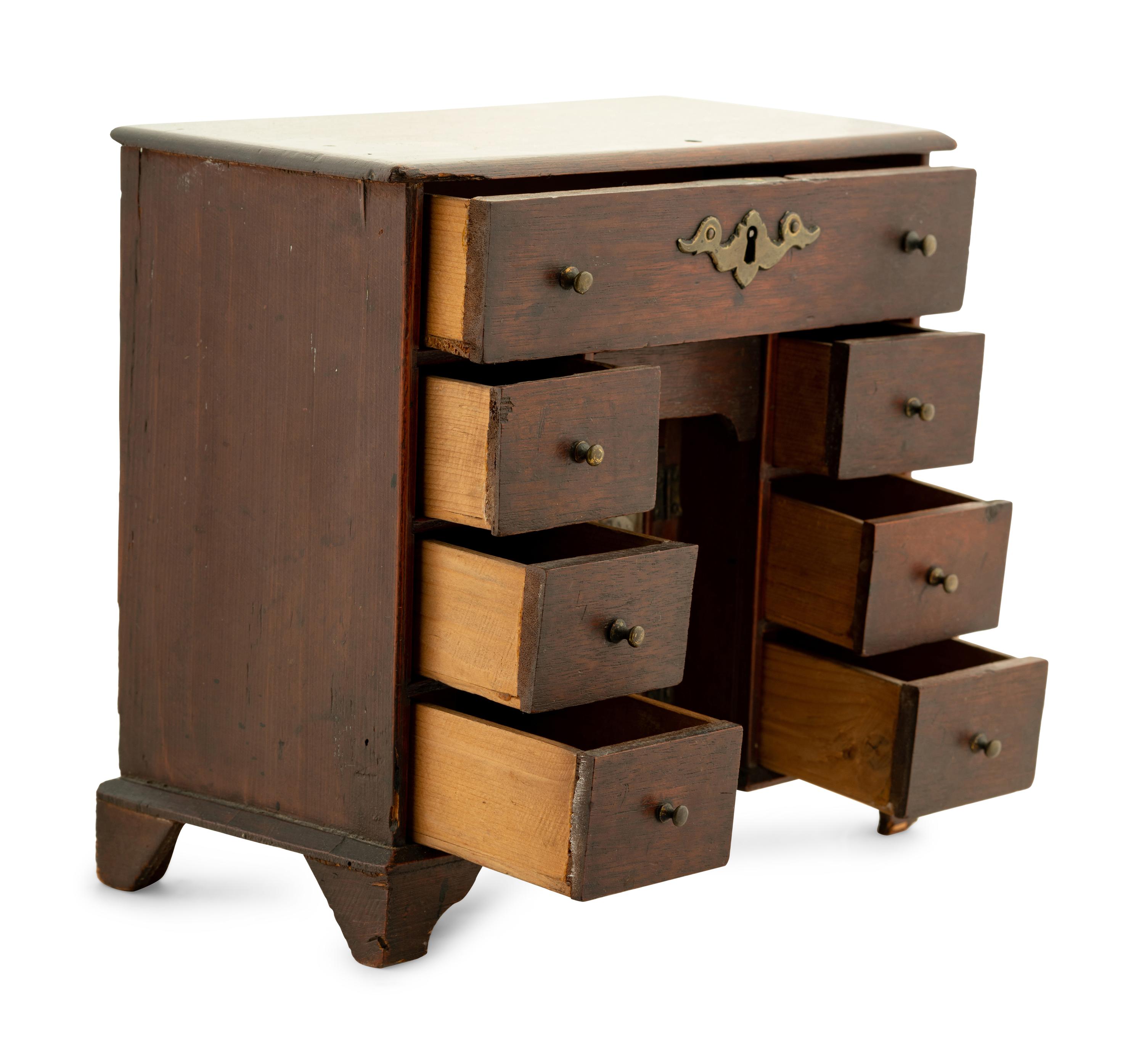 A George III Style Mahogany Diminutive Kneehole Desk