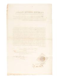 [REVOLUTIONARY WAR]. A group of 2 documents relating to the Province of Upper Canada, including one signed by Loyalist Samuel Smith (1756-1826) who served as Captain of the Queen's Rangers and surrendered at Yorktown.