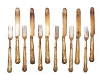 A Victorian Cased Silver-Gilt Dessert Service