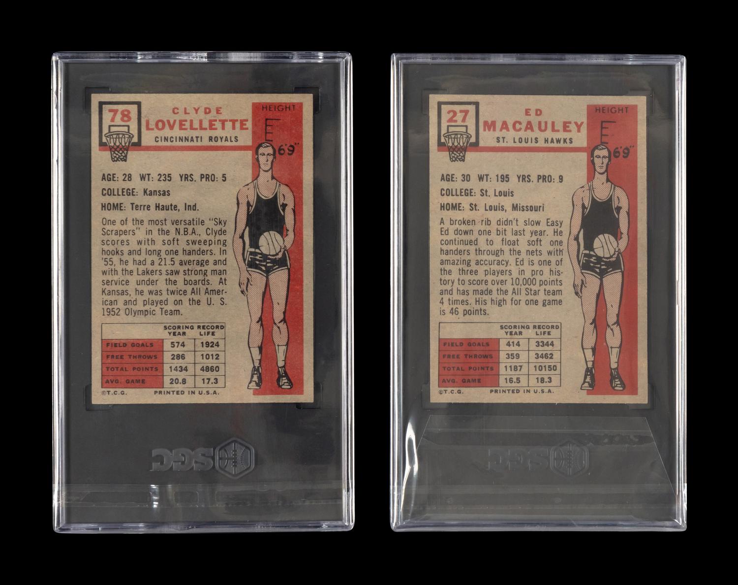 A Group of 1957 Topps Hall of Fame Rookie Basketball Cards