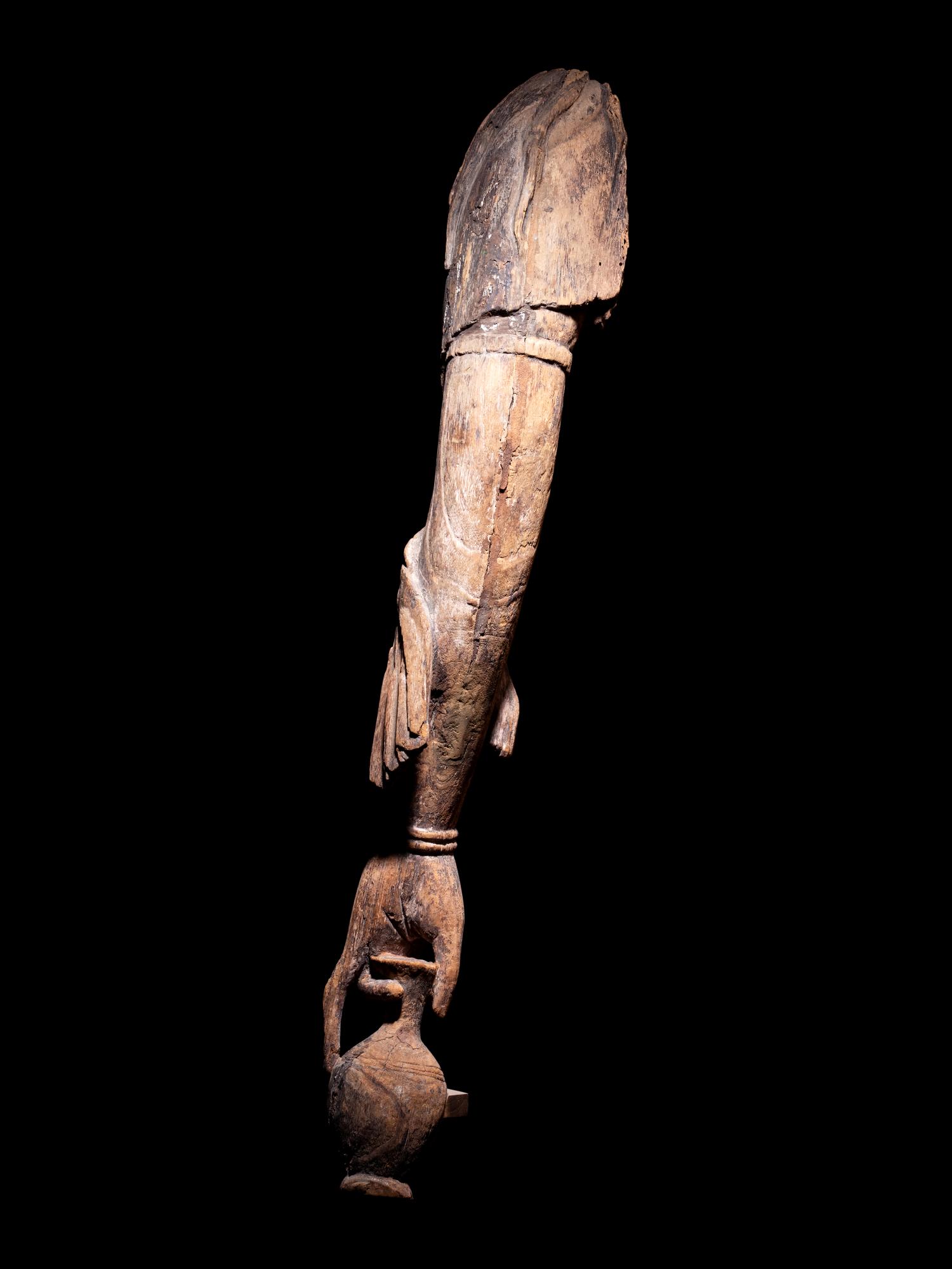 A Carved Wood Arm of Guanyin