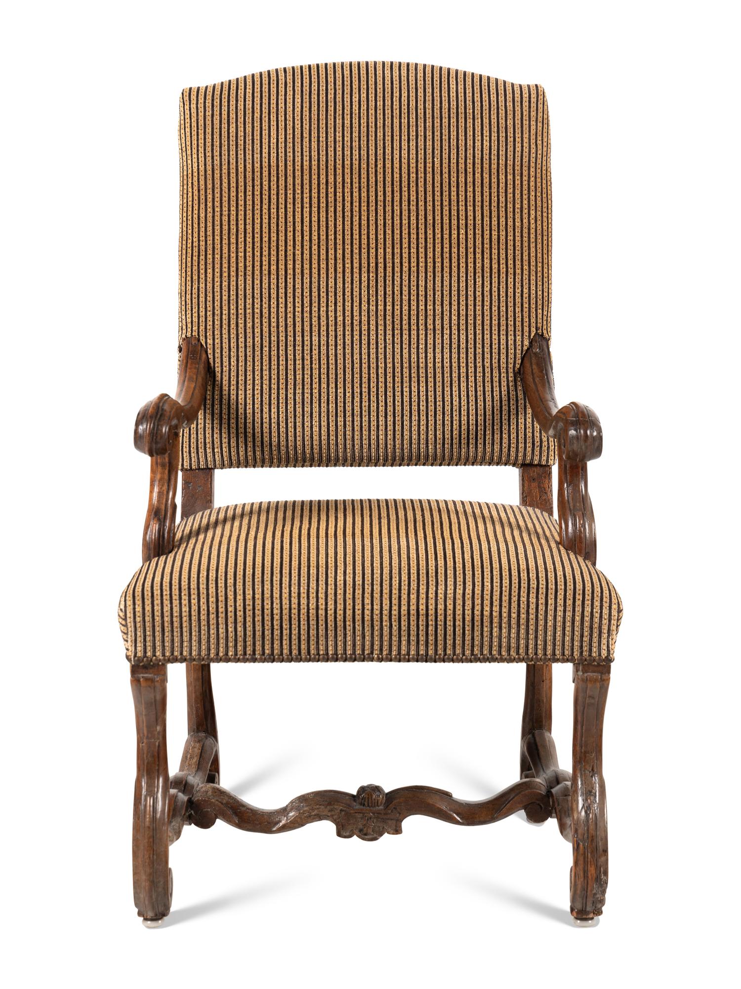 A Louis XIV Walnut Fauteuil