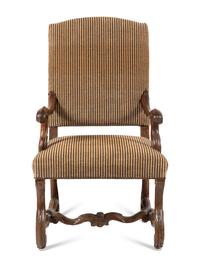 A Louis XIV Walnut Fauteuil