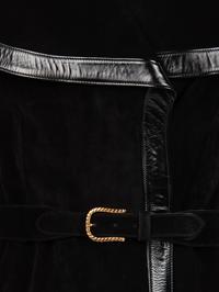 Gucci Suede and Leather Trimmed Coat with Belt, 1970s