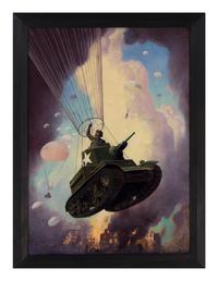 LEYDENFROST, Alexander (1888-1961). Tank Paratroopers Fly into Combat. c. 1943.