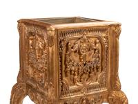 A Pair of Louis XV Style Giltwood Jardinière Stands
