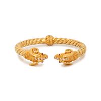 YELLOW GOLD AND DIAMOND CUFF BRACELET