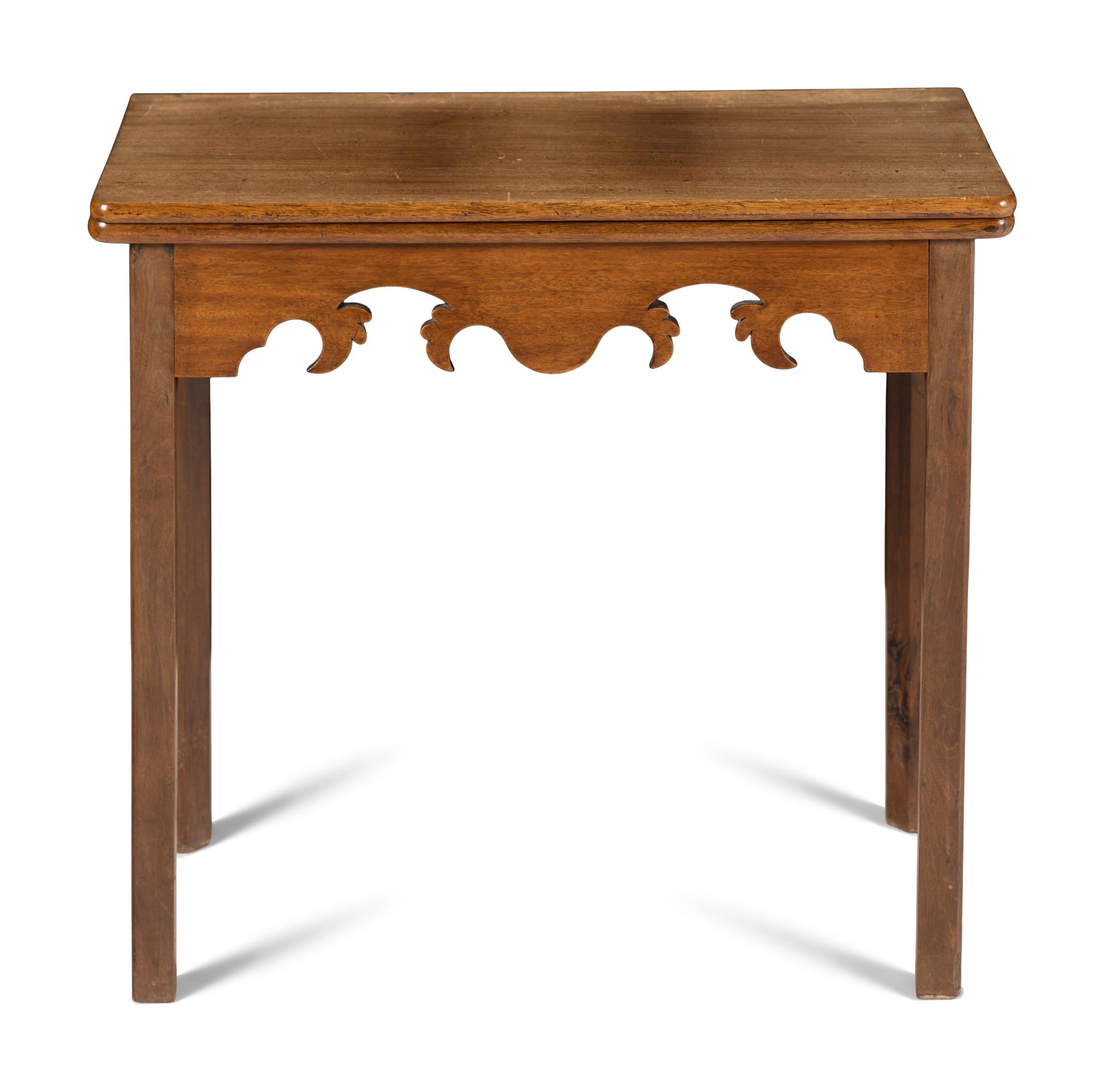 An English Mahogany Flip-Top Table
