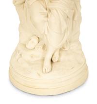 Two White Bisque Figures of Maidens