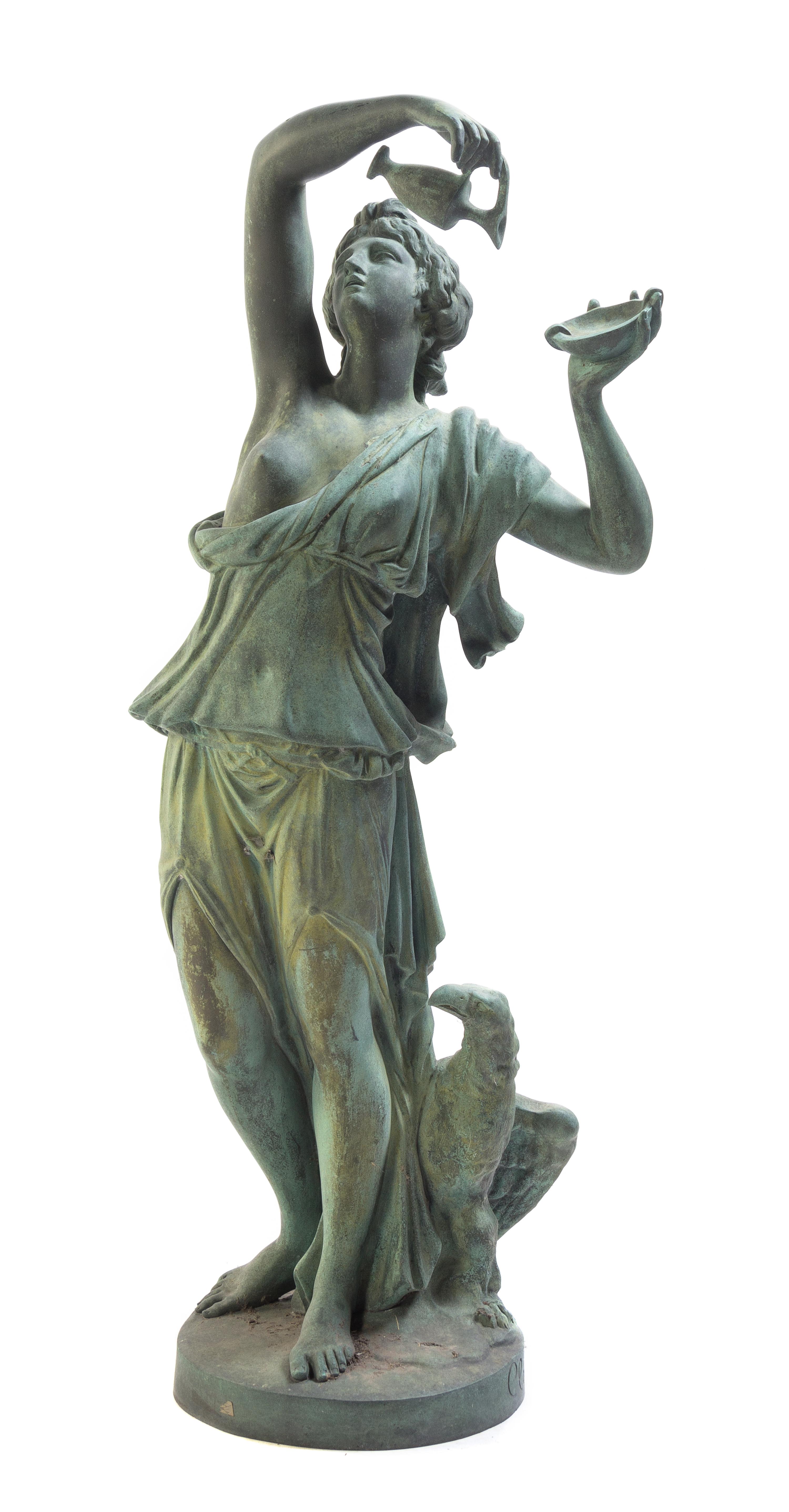 A Bronze Figural Group Height 35 1/2 inches. — AFTER CLAUDE MICHEL (CLODION) (1738-1814)