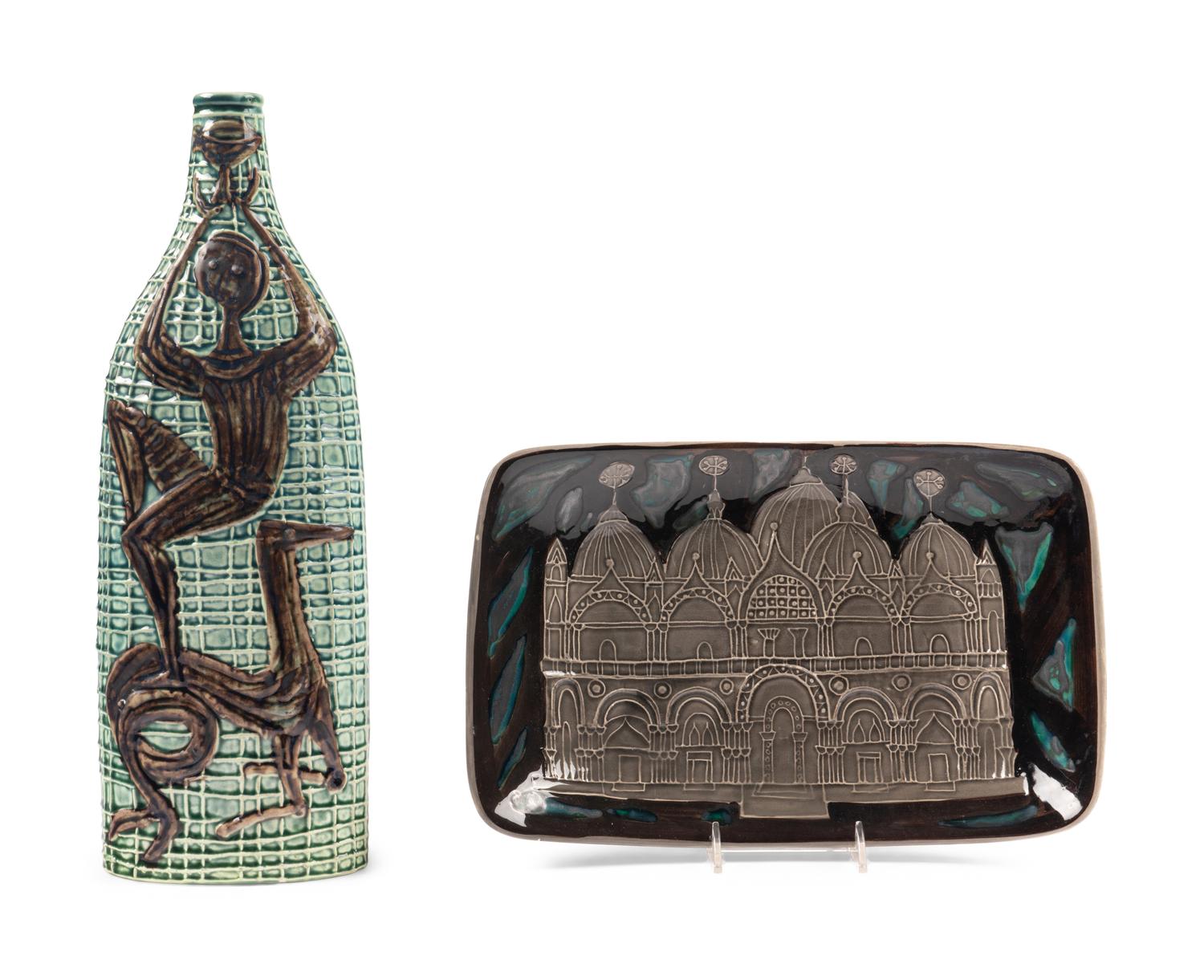 Wall Plaque and Bottle Vase, c. 1960