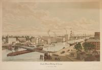 (CHICAGO) VARIN, RAOUL. A group of four original color aquatints, depicting various views of Chicago, various dates. Framed.