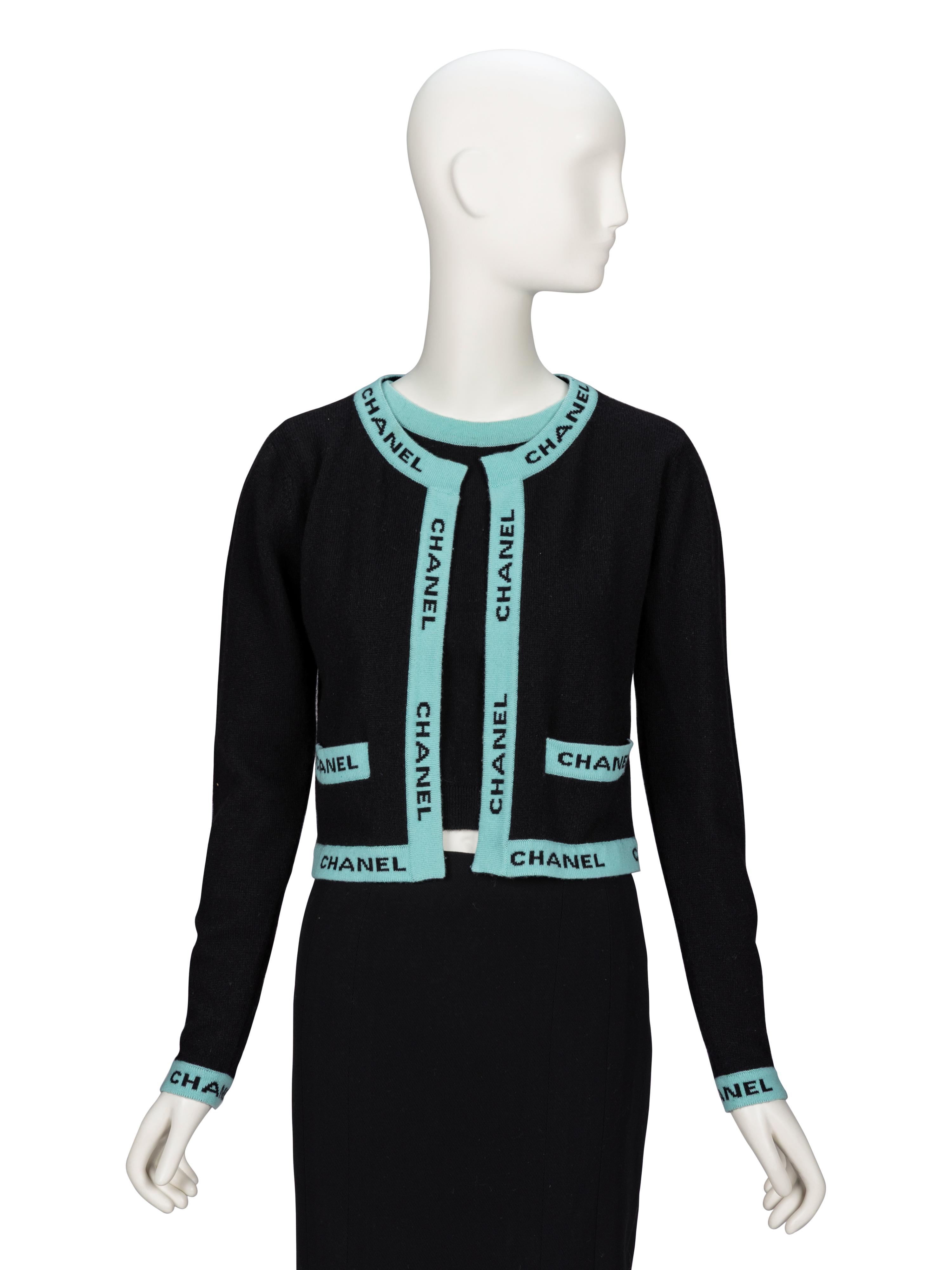 Chanel, Logo Knit Cashmere Twinset, 1994