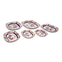 A Set of Eleven English Imari Palette Ironstone Platters