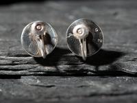 Silver Domed Screwback Earrings
