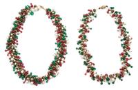 A Pair of Maison Gripoix for Chanel Necklaces, 19" and 17.5".