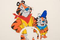 Kellogg’s Frosted Flakes Tony the Tiger TV Commercial Production Cel and Animation Drawing.